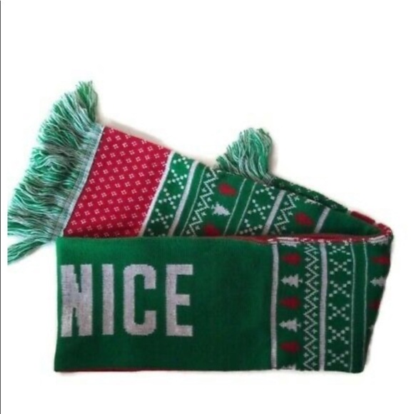 REVERSIBLE Naughty Nice Christmas Scarf - Picture 7 of 8